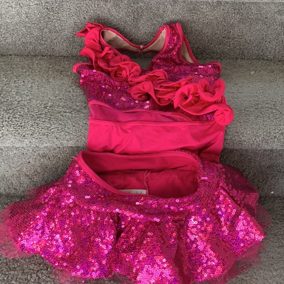Weissman Costumes Weissman Childs Medium Pink 2 Piece Leotard With